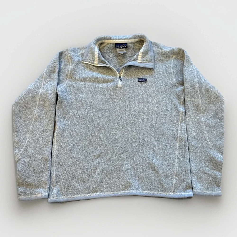 Patagonia Better‎ Sweater Jacket Womens L 1/4 Zip Fleece Gray 25615 Gorpcore